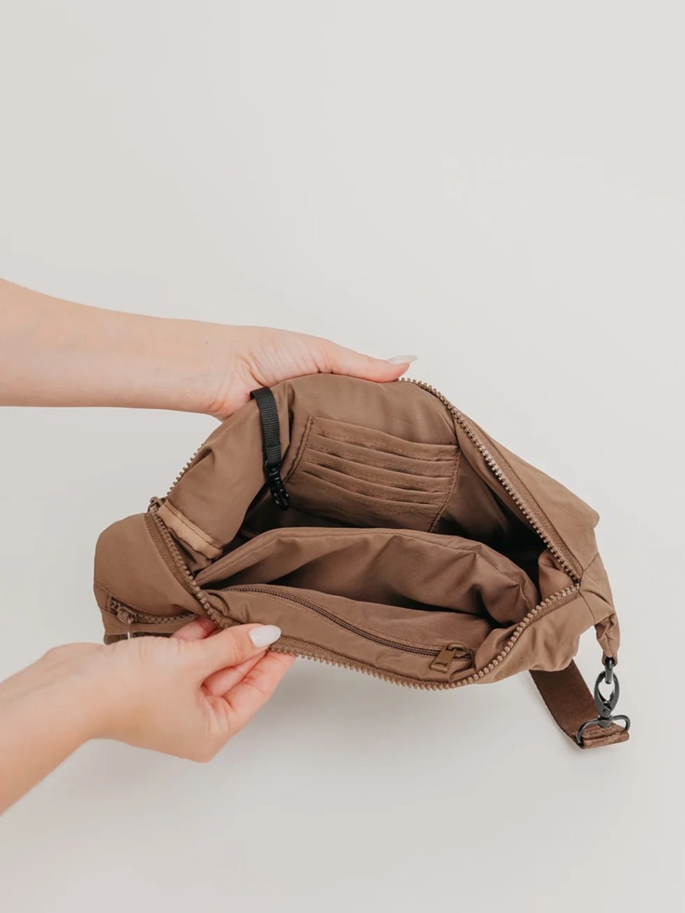 Brixley mocha Crescent Crossbody Bag - Picture 3 of 3
